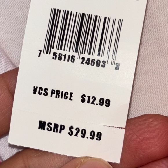 Womans pink/white short sleeve blouse shirt top size XL NWT - Picture 4 of 6